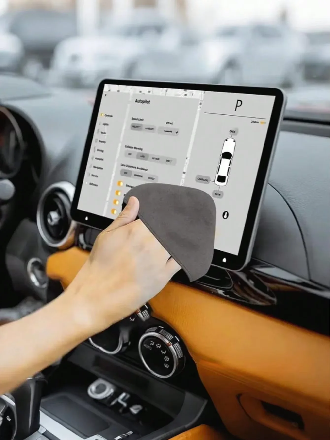 Microfiber Car Screen Cleaning Cloth Dual Sided Lint Free Washable Glass Towel for Auto Touch Screen Phone Laptop Dust Removal