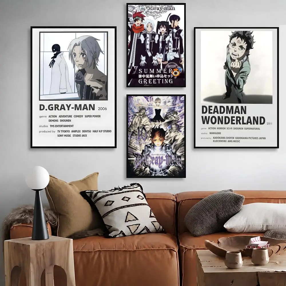 Anime D.Gray-man   Character Print Japanese Graphic Streaming Film Style Wall Artwork Bedroom Decor  Poster