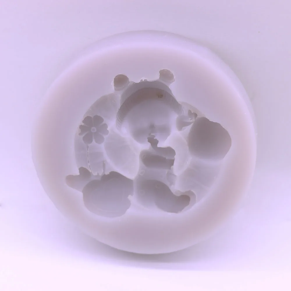 Newborn Baby Silicone Fondant Mould Love Pillow Clover Shape Chocolate Icing Cake Topper Sugarcraft Mold for Polymer Clay