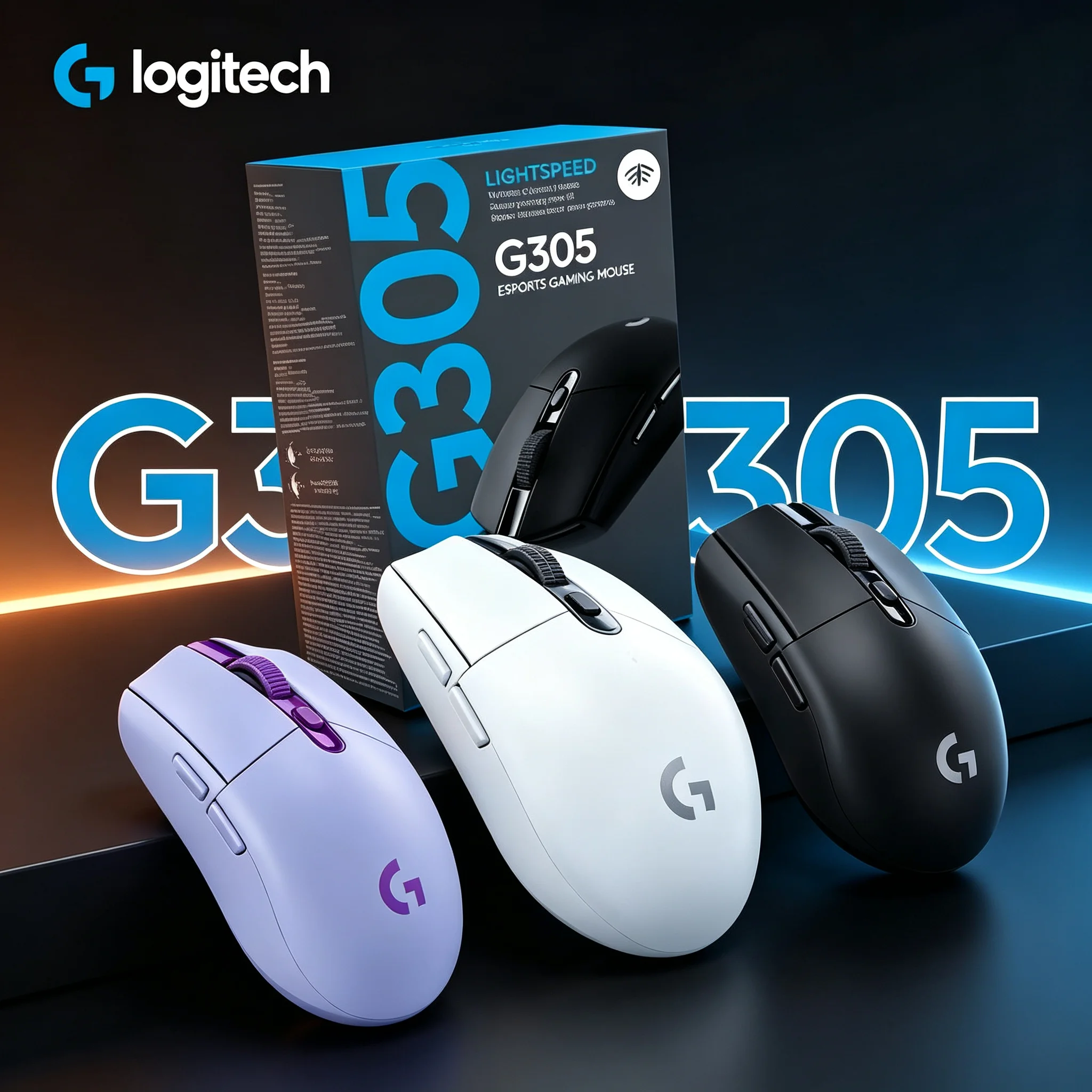 Logitech G305 Lightspeed Gaming Wireless Mice Light‑Weight Shell Wear‑Proof Click Switches Long Battery Life Mouse For Home Gami