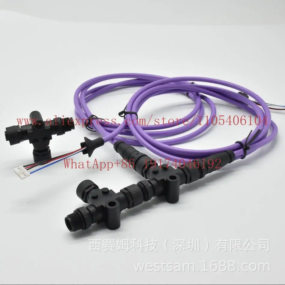 

Miniature T-type power connector NMEA2000 cable 5-core shipboard electronic equipment network system M12 connector
