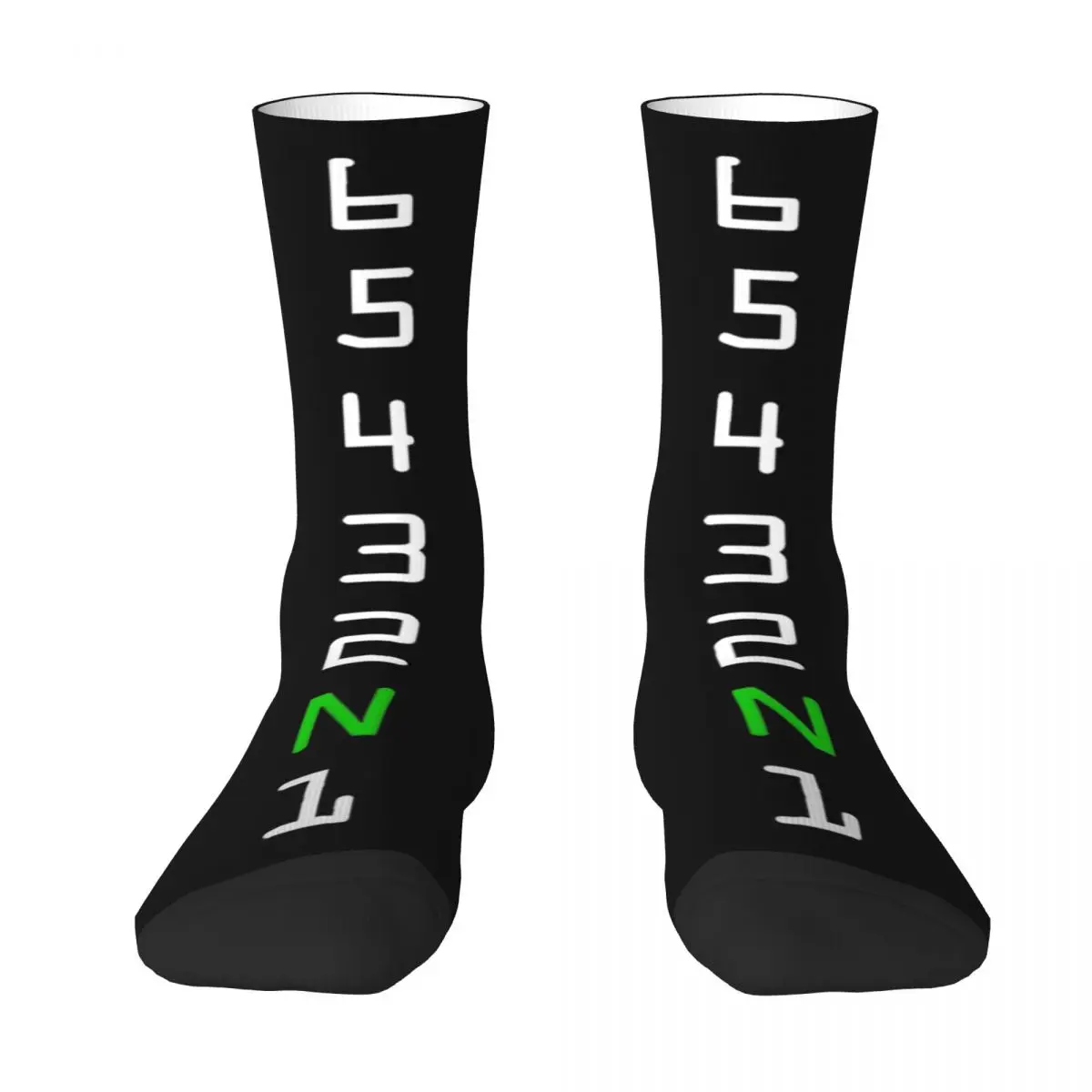 

Colorful 65432n1 Motorcycle Gear Motorbike Race Basketball Socks Polyester Crew Socks for Women Men Sweat Absorbing