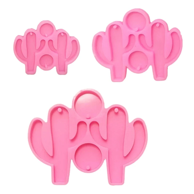 

Earring Pendants Silicone Mold DIY Cactus Shaped Keychain Molds Epoxy Resin Mold