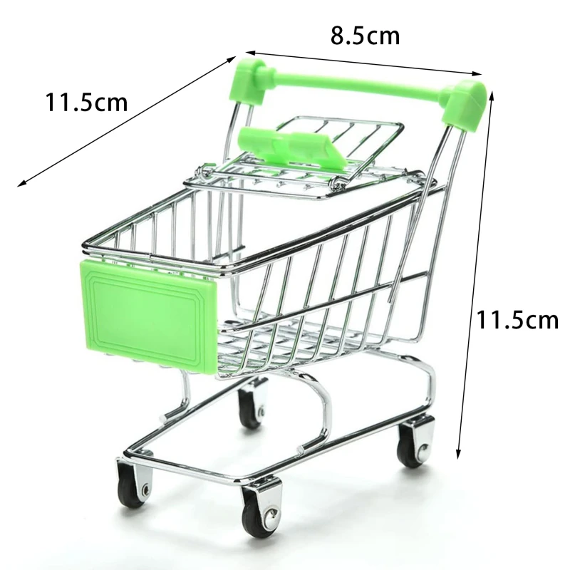 Детские ролевые игрушки, ручная тележка для супермаркета, мини-корзина для покупок, украшение для рабочего стола, игрушка для хранения, подарок, кукольный домик, мебельные аксессуары