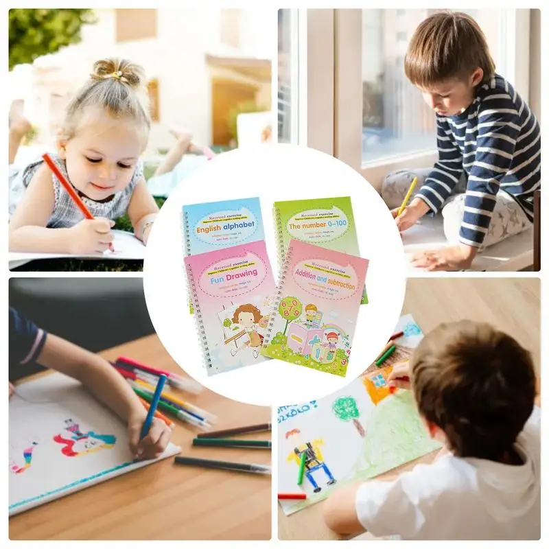 Handwriting Practice Kit Preschool Groove Calligraphy Workbook Kit Practice Copybook Preschool Learning Activities Handwriting