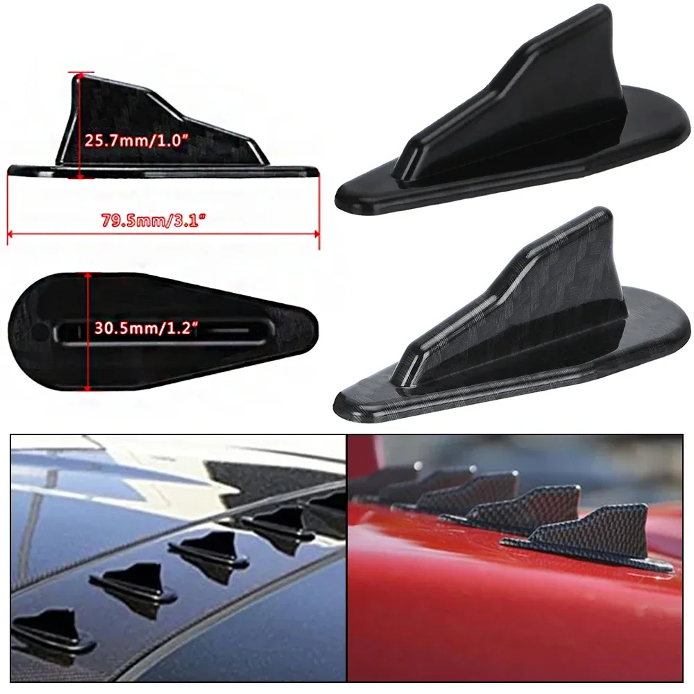 10pc Shark Fin Diffuser Vortex Generator Universal EVO Style ABS Roof Shark Fins Spoiler Wing Car Wing Roof Spoiler Bumper