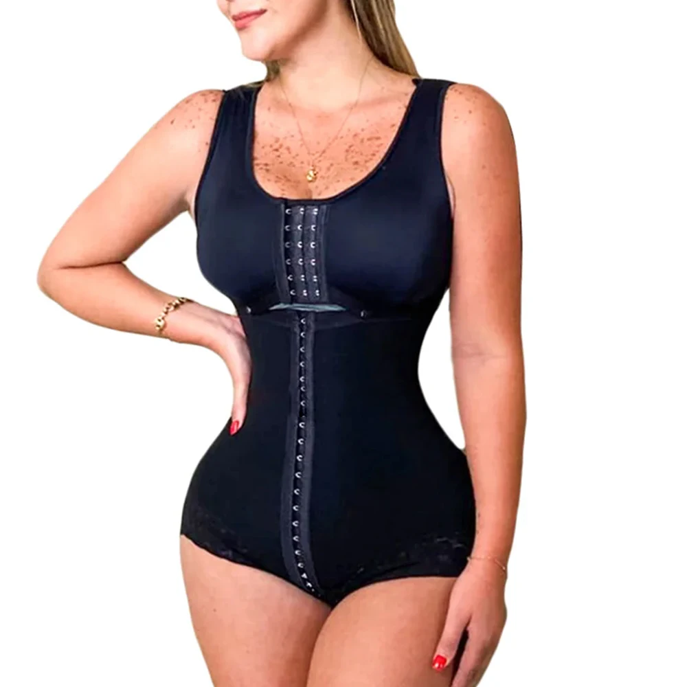 

Hook And Eye Closure Adjustable Breast Support Seamless Highly Compressed Stylish Skin-Friendly Elastic Tummy Control Bodysuit