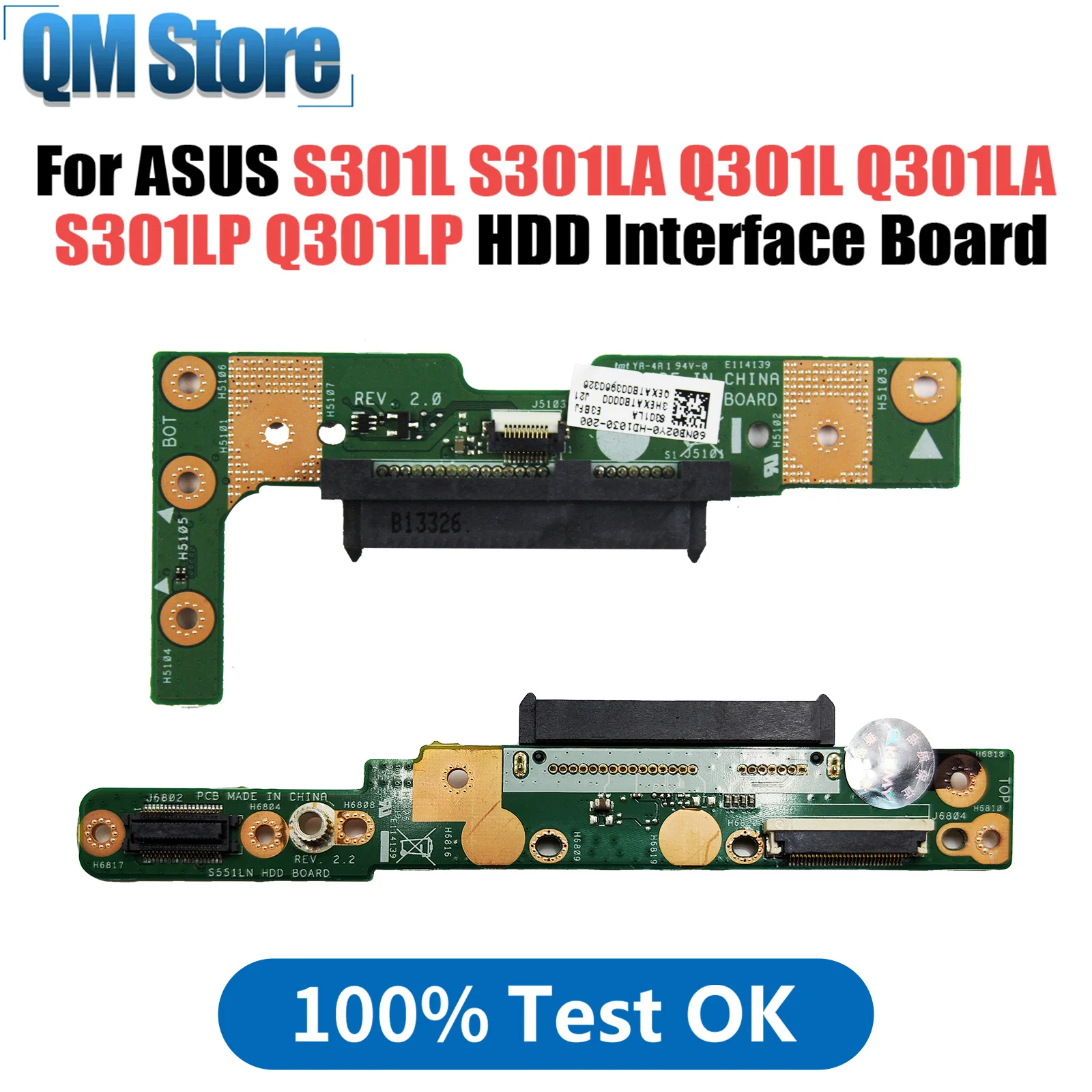 

For ASUS S301L S301LA Q301L Q301LA S301LP Q301LP S551LB S551LN S551L K551L A551L HDD interface small Board test good Fast Ship