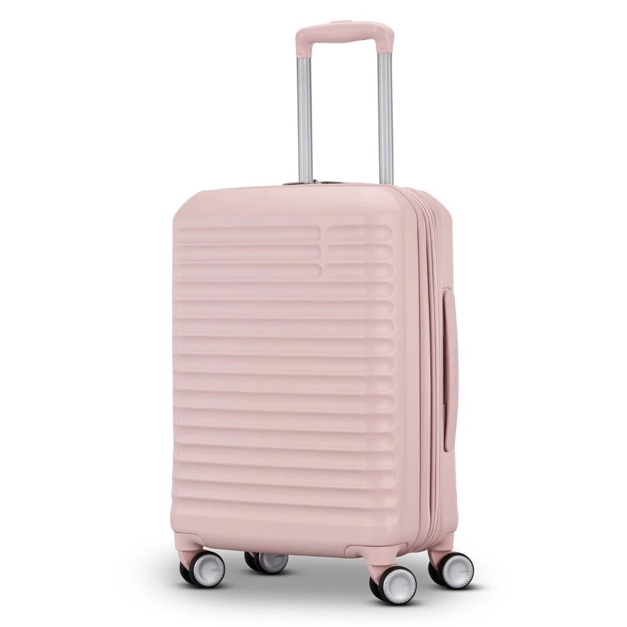 

Чемодан CarryOn Spinner 3.0, одобренный авиакомпаниями, прочный жесткий чемодан, расширяемый на 1,5, с регулируемой по высоте ручкой, цвет розовый блеск