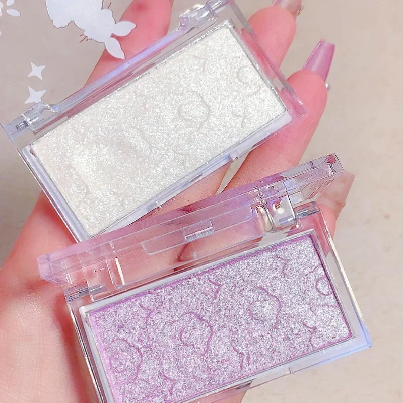 Paleta de sombras de ojos con brillo, maquillaje de diamante, polvo de resaltado, Gel de alto brillo nacarado, iluminador luminoso brillante, contorno
