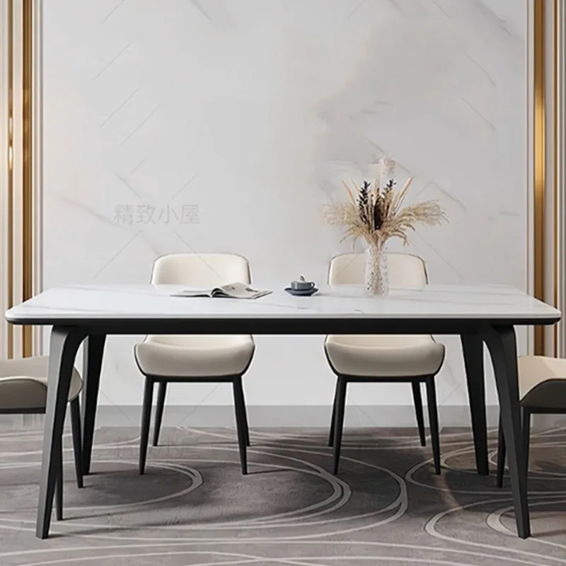 Rectangle Large Size Dining Table Vintage Writing Service Cheap Clean Dining Table Luxury Mesas De Comedor Trendy Furniture