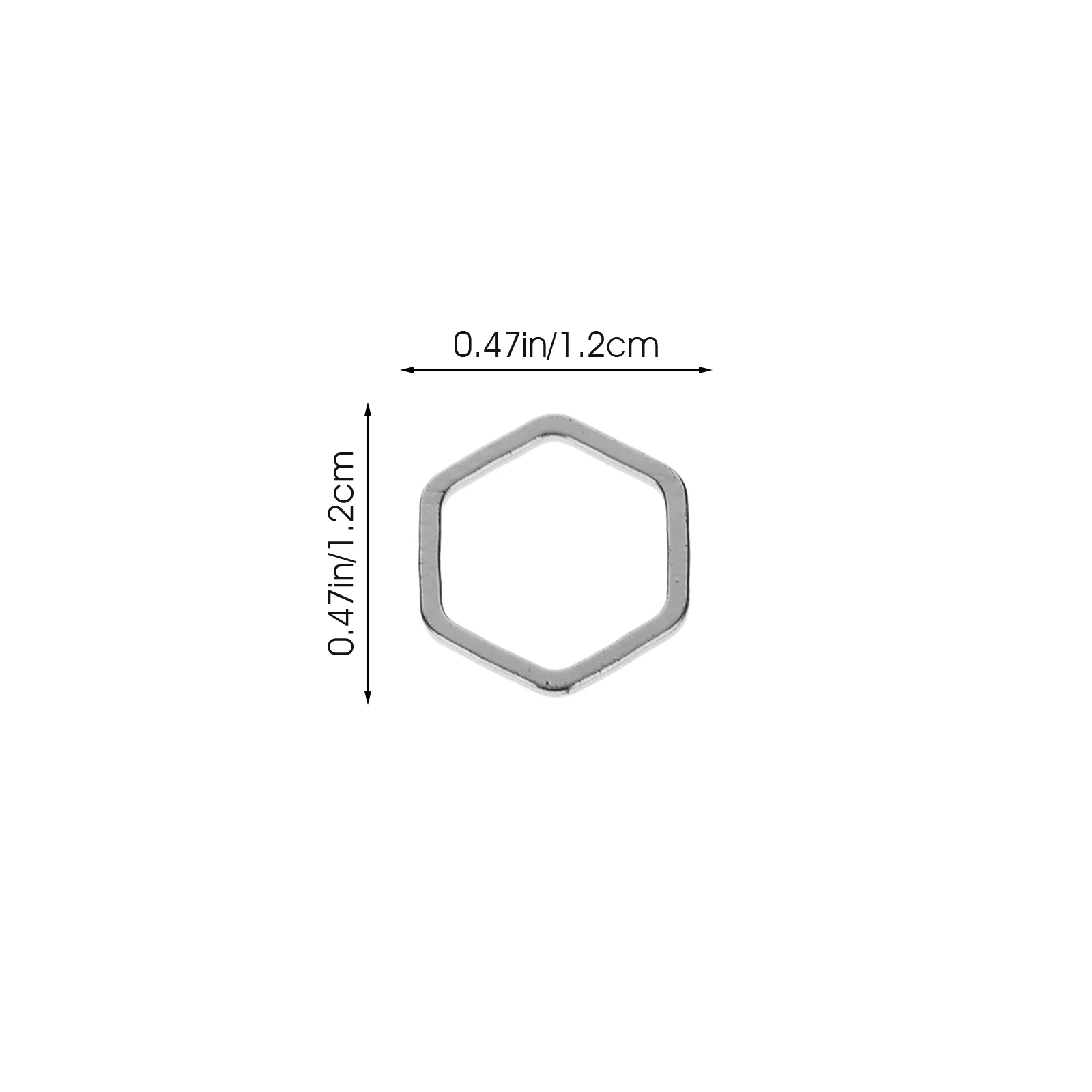 

50 Pcs Jewelry for Hexagonal Earring Pendant Key Durable Charms Rings Clasps Silver Dangle Earrings