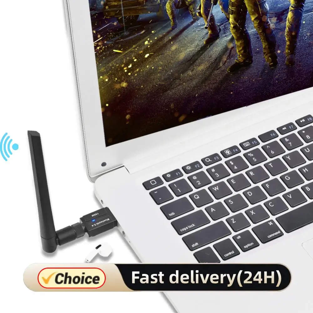 

BT5.4 USB Adapter With Antenna 150M Long Range Transmitter Wireless Mouse Keyboard Bluetooth Receiver Supports Win11 10 8.1 7