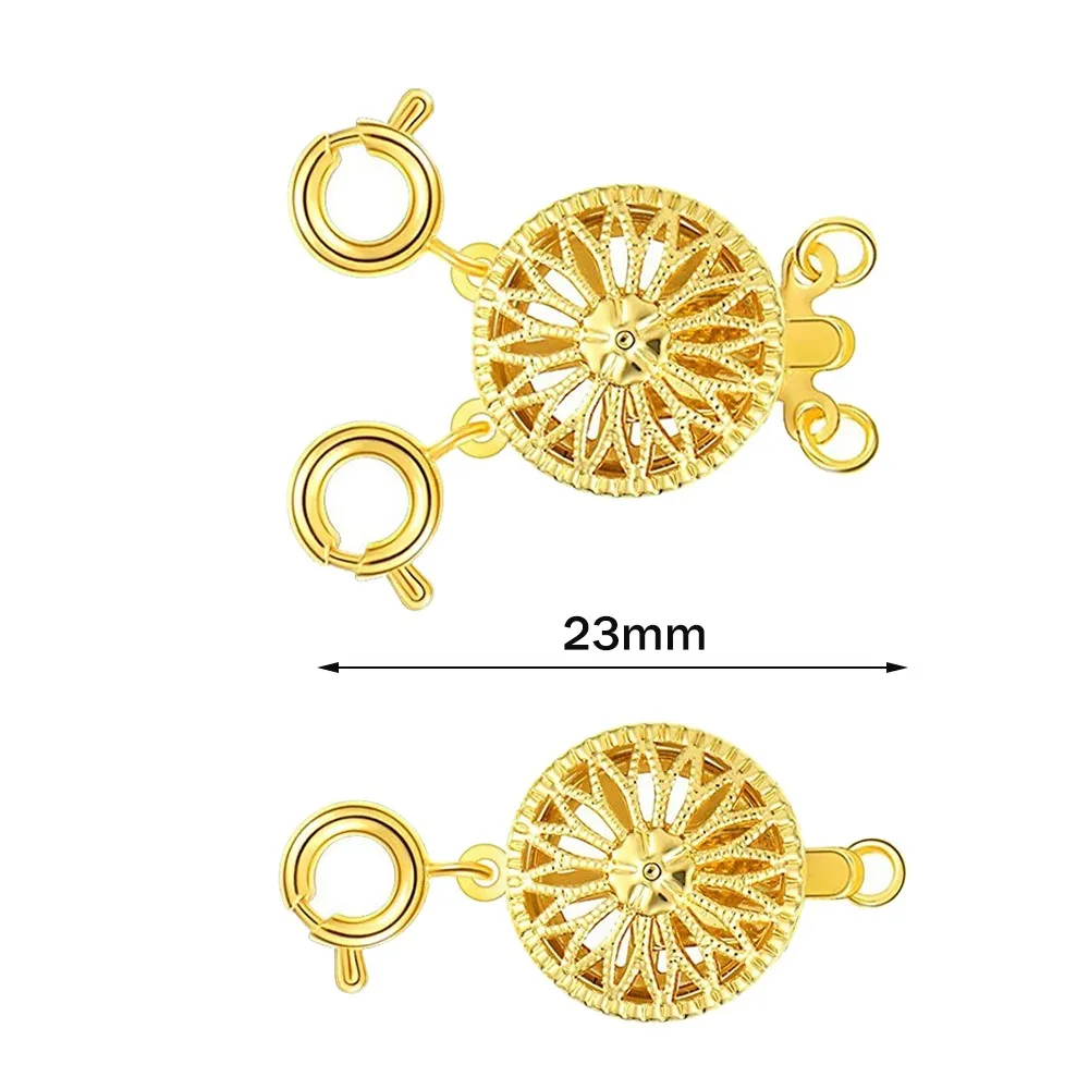 2pcs Brass Necklace Layering Clasps Separator Multiple Strands Jewelry Connector Chain Extender for DIY Bracelet Making Supplies