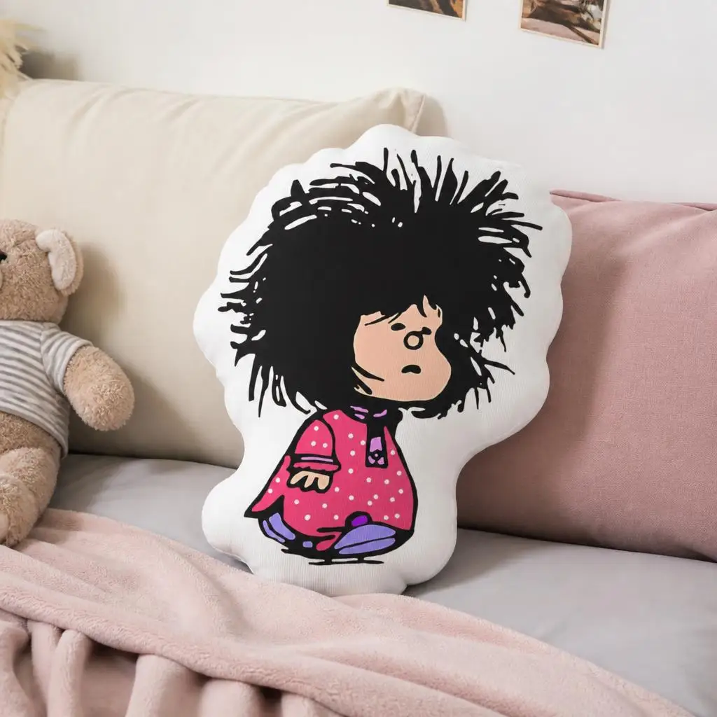 Cartoon Mafaldas Classic Cushion Irregular Stuffed Throw Pillow Home Decor Gift Sofa Bed