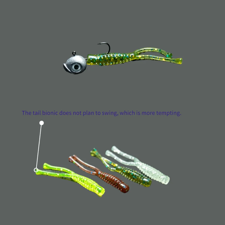 MUKUN 20PCS Mini Ajing Weiche Angeln Köder 0,4g/40mm Weichen Wurm Jigging Wobbler Künstliche Angeln Zubehör – Detail 8