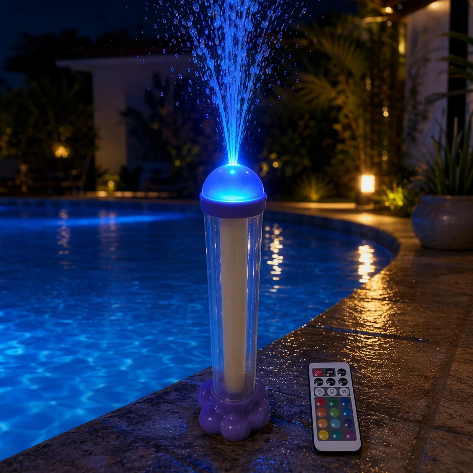 LED Glowing Rainbow Water Blaster Dazzling Creativity Squirt Water Blaster Guns for Backyard Beach Birthday Party Outdoor Games