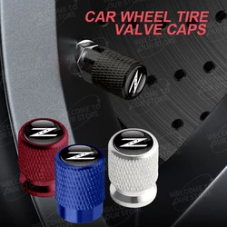Aluminum For Fairlady Z Z33 Z34 370Z 350Z 300ZX GTS Skyline GTR Logo 4pcs Car Decor Wheel Tire Valve Caps Stem Cover Accessories