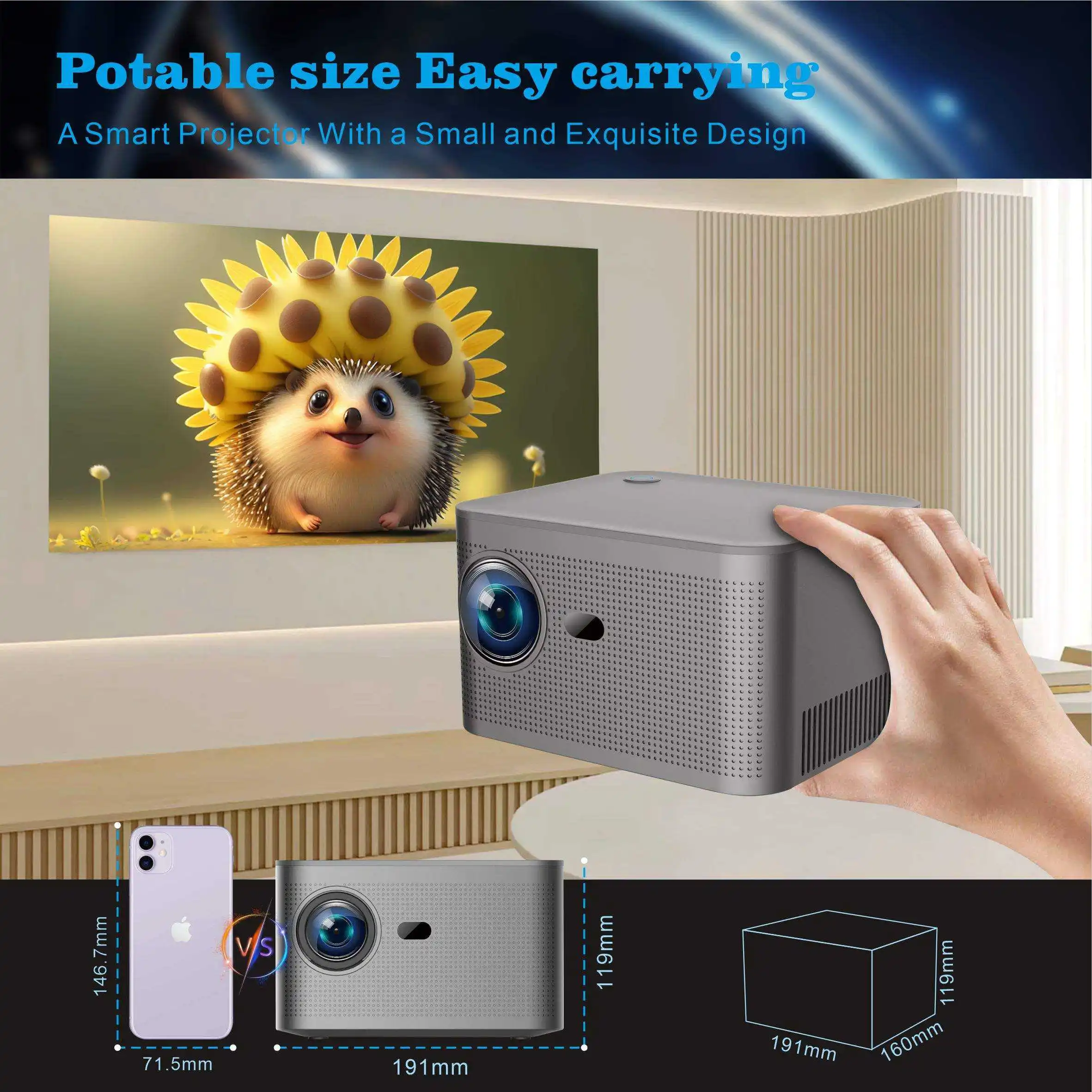 Проектор для домашнего кинотеатра, 4K