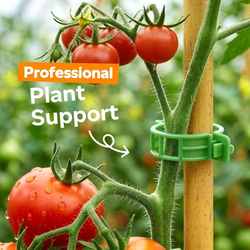 220Pcs Tomato Plant Clips, Plastic Trellis Support Clips for Climbing Plants, Reusable Garden Plant Fasteners for Tomato, Grape