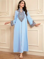 Abayas Ramadan Eid Muslim Women Dress Dubai Embroidery Turkish Dresses Islam Vestidos Arab Long Robe Morocco Kaftan Jalabiya