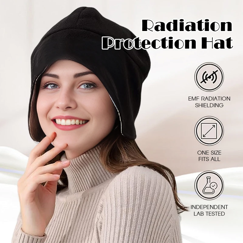 Anti Radiation Cap Silver Fiber WIFI 5G Electromagnetic Wave Rfid Shielding EMF Protection Hat Unisex EMF Reducing Beanies