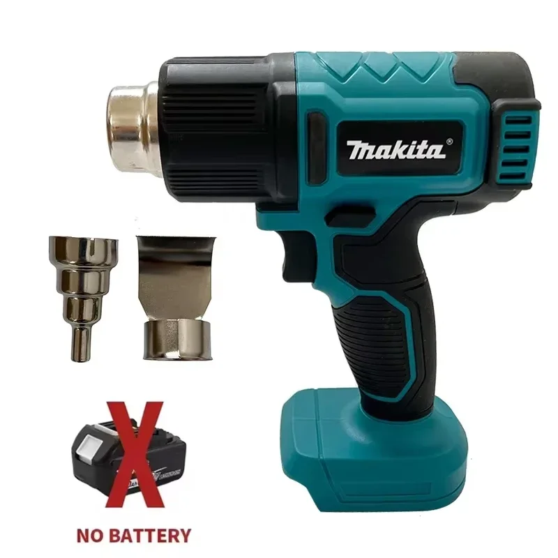 Makita Gun Industriële draagbare elektrische heteluchtpistool Temperaturen Heteluchtpistool Snoerloos hetelucht Verstelbare 18V-batterij