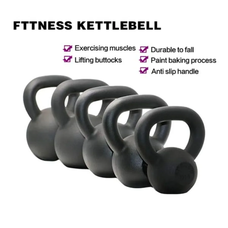 أجراس Kettlebells من الحديد الزهر الصلب سعة 30 رطل مثالية لتدريب قوة صالة الألعاب الرياضية المنزلية وبناء العضلات مع تصميم متين لفعال