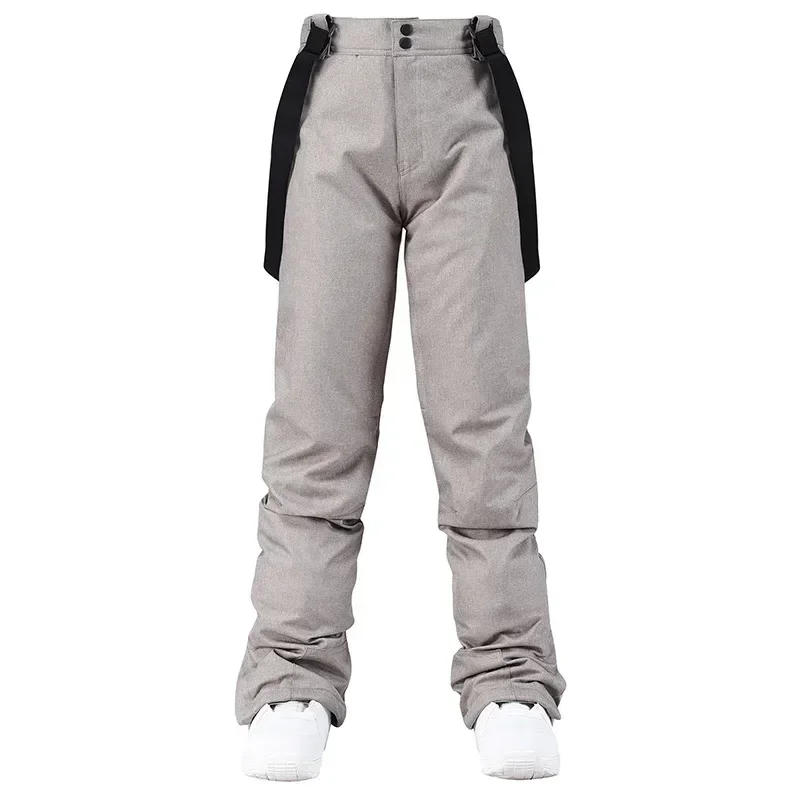 Men High Quality Suspenders Ski Pants Windproof Waterproof Warm Snow Trousers Winter Ski Snowboard Pants Waist Protection