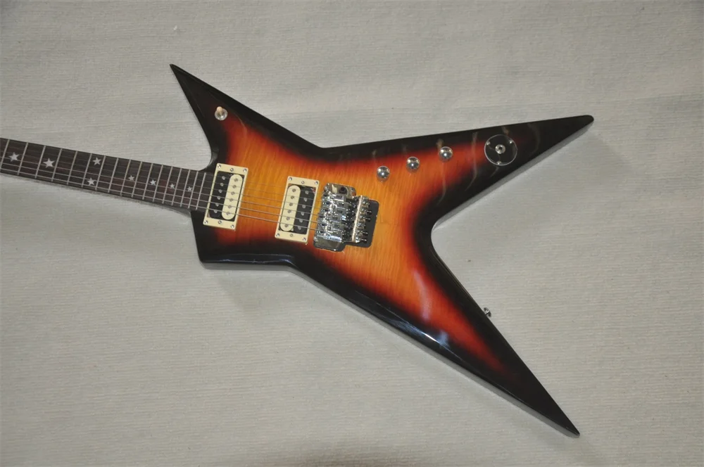 Unusual Shape 6 Strings Electric Guitar With Rosewood Fretboard Chrome Hardware Customization Service
