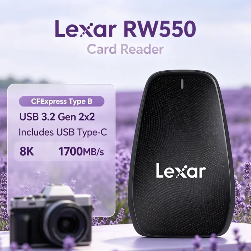 Lexar RW550 1700MB/s 8K 20Gbps USB 3.2 Gen 2x2 USB Type-C CFexpress Type B Reader Card Reader for Data Transfer