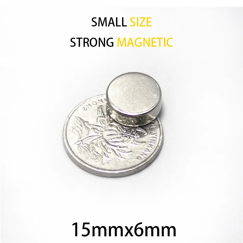 5~100PCS 15x6mm Super Strong Round Disc Shape Blocks Rare Earth Neodymium Magnets Fridge Crafts For Acoustic Field Electronics