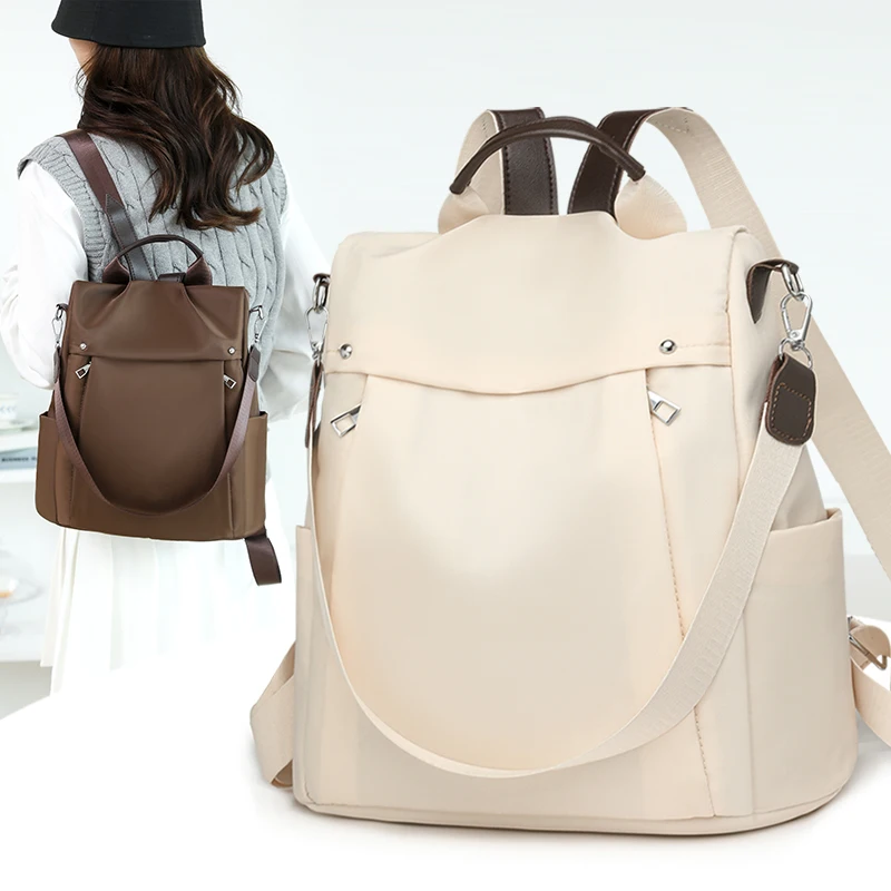 

Women's Nylon Multi-Purpose Large-Capacity Backpack for Commuting and School