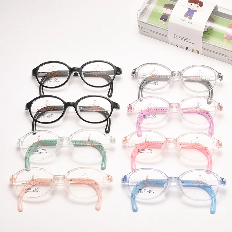 

Профессиональные детские очки с силиконовыми носоупорами — сверхлегкая полупрозрачная серая оправа