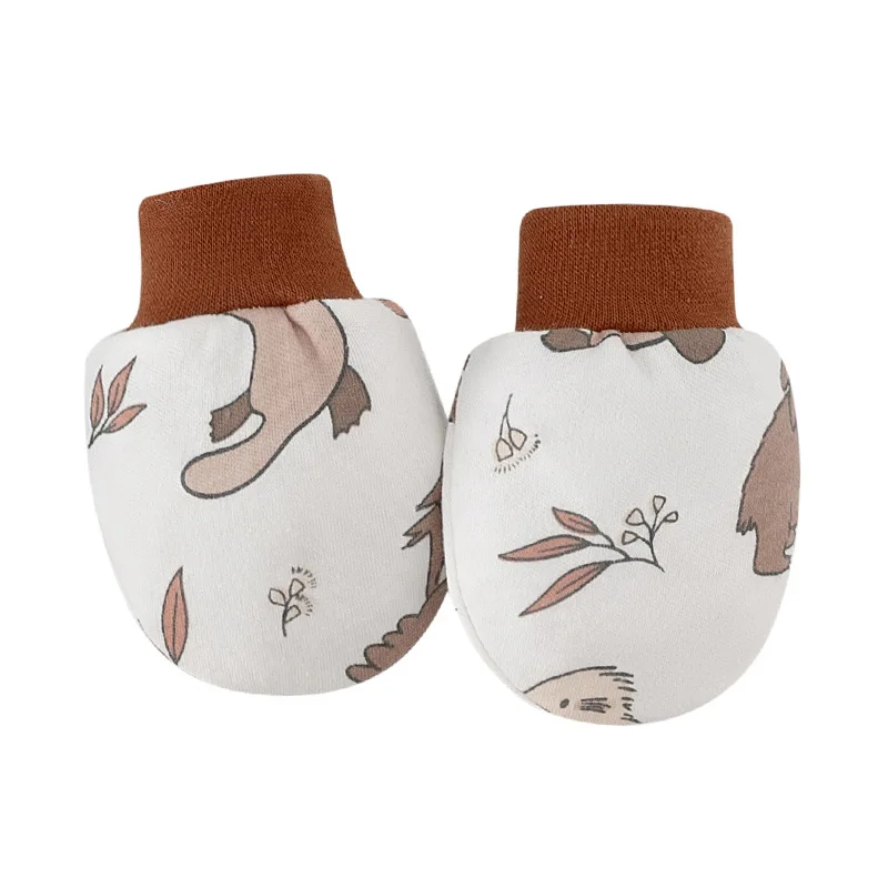 6 Paare/los Neugeborenen Handschuhe Weiche Baumwolle Anti-Scratch Handschuhe Schutz Gesicht Baby Junge Fäustlinge Cartoon Gedruckt Mädchen Infant Liefert – Detail 6