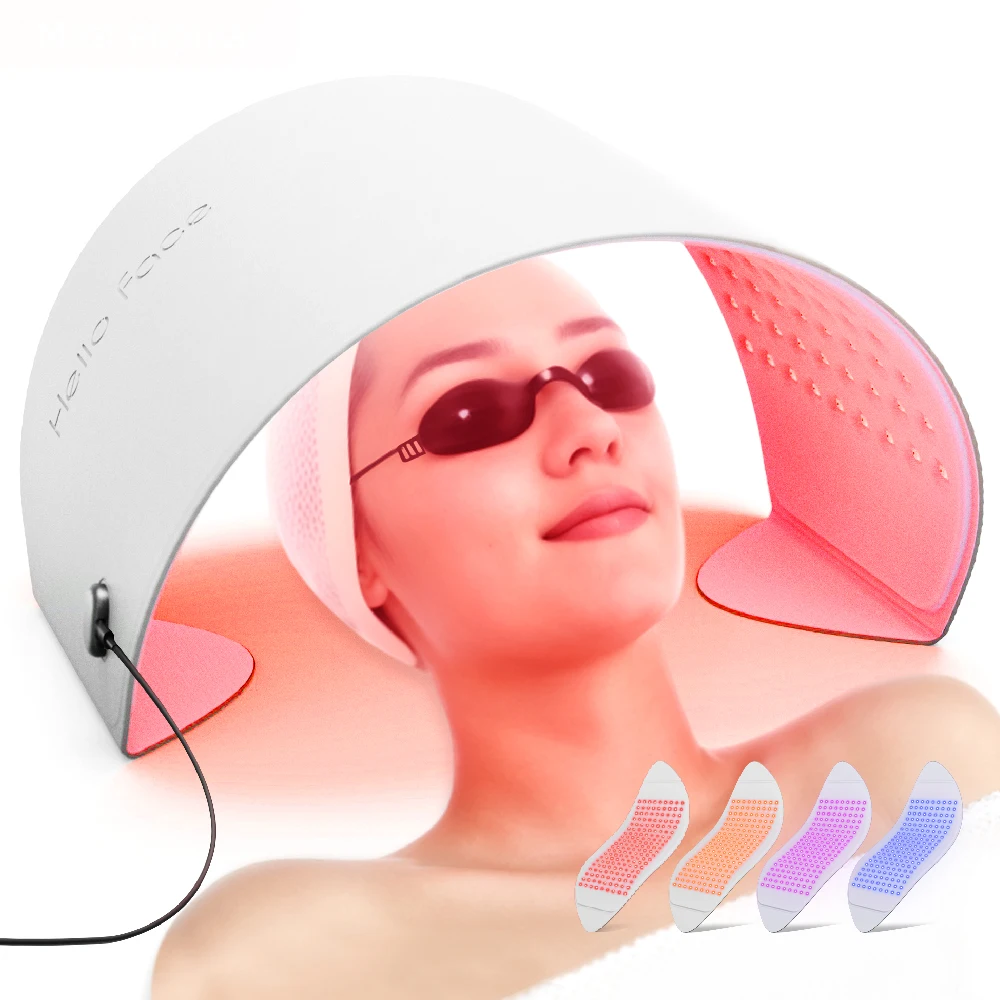 

Hello Face 720 Lamps 4 Colors PDT Led Light Therapy Full Body Facial Machine With Eye Mask sk incare PDT Light Therapy Machine