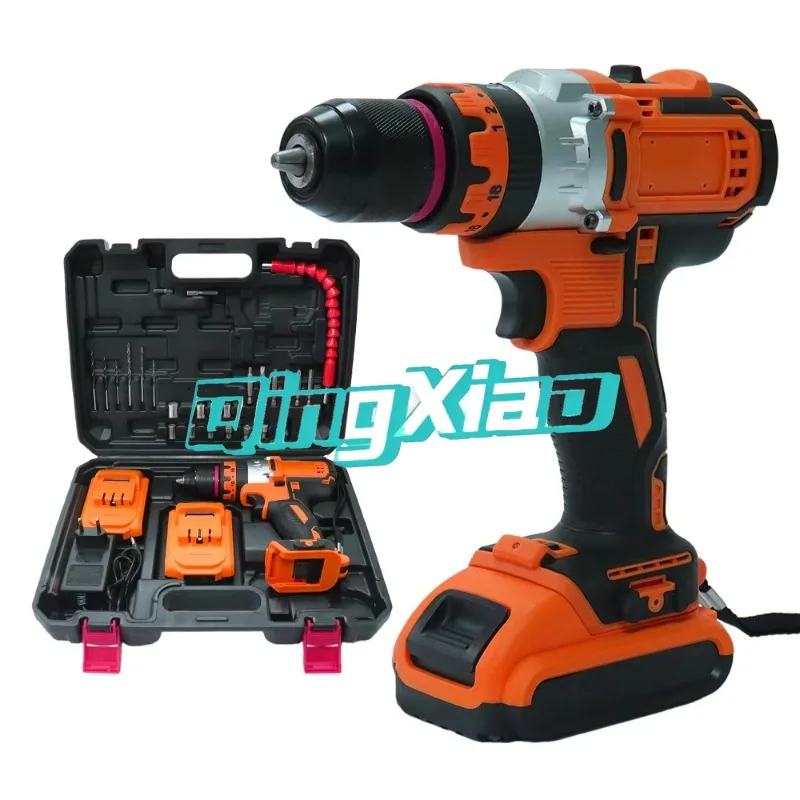 Tool Case Set Power Tools 21V Cordless Hand Drill Electric Machines For Household Workshop Construction Installation Repair Work