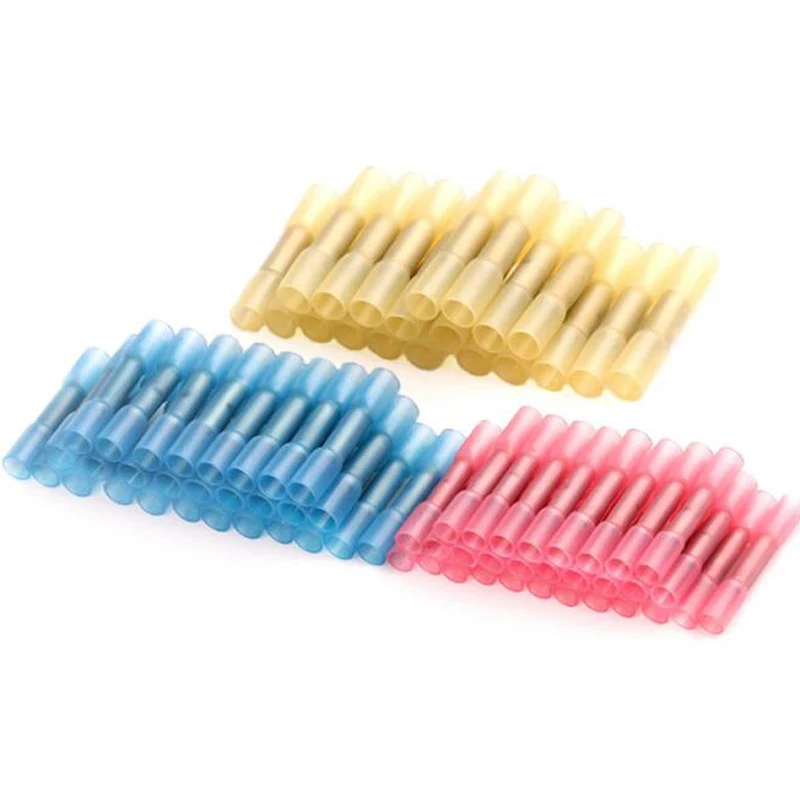

10/20/50PCS Waterproof Heat Shrink Butt Connectors Insulated Crimping Terminals Electrical Splice Wire Cable Crimp Connector Kit