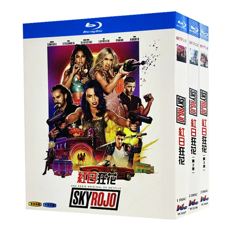

Blu-ray Ultra HD: Испанский телесериал «Красное солнце, дикие цветы», сезоны 1–3, комплект.