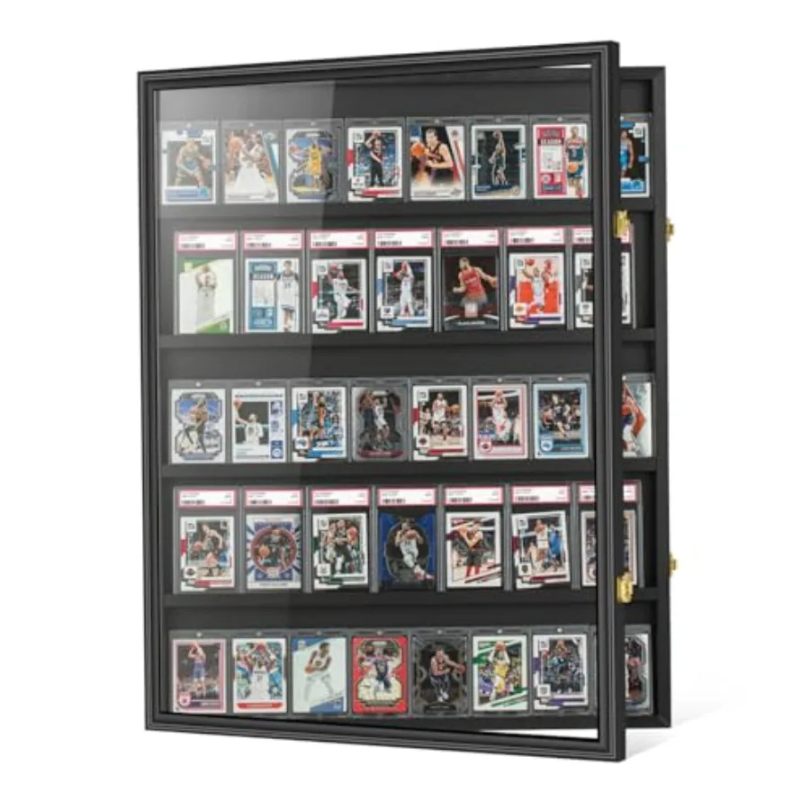 

Baseball Graded Sport Display Large s Display Wooden Wall Cabinet for Basketball Football Hockey Trading s Display Collectibles