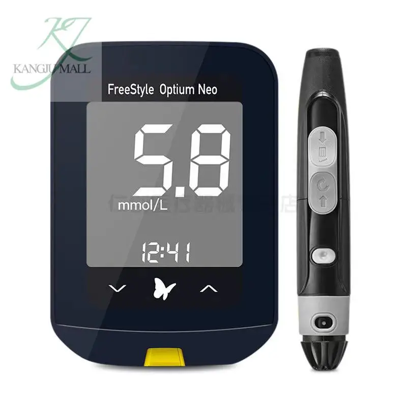 Fotografia 7: Abbott freestyle optium neo tiras de teste de glicose para máquina de glicose de açúcar no sangue medidor de cetona diabética glucômetro