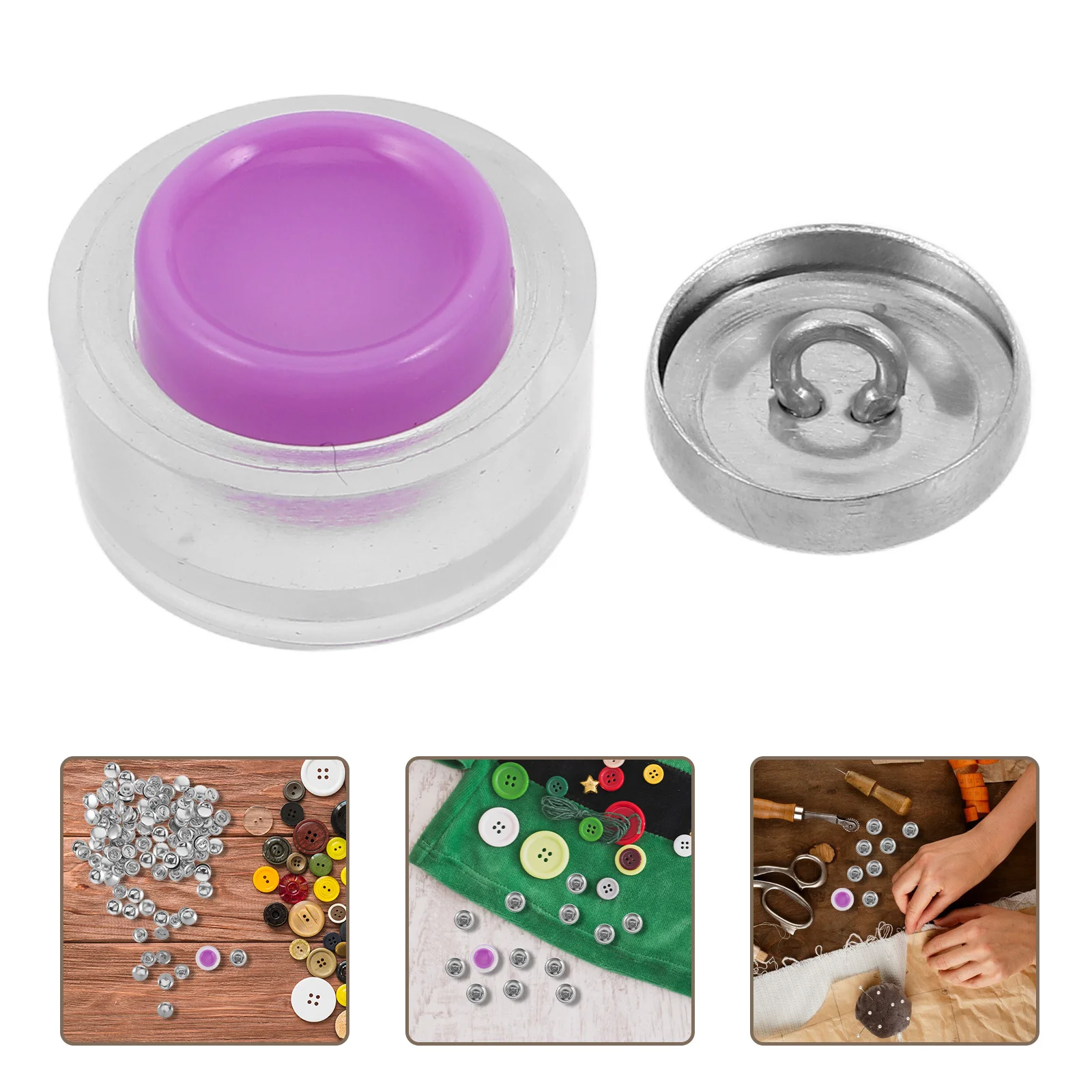 

1Set Fabric Covered Button Kit DIY Crafting Tool Set for Sewing Projects Stylish Durable Easy Use Button Making Supplies