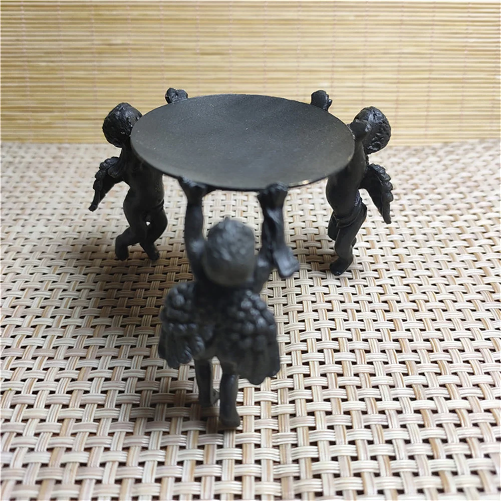 

Craftsmanship copper wax table, three little angel trays, home decoration ornaments