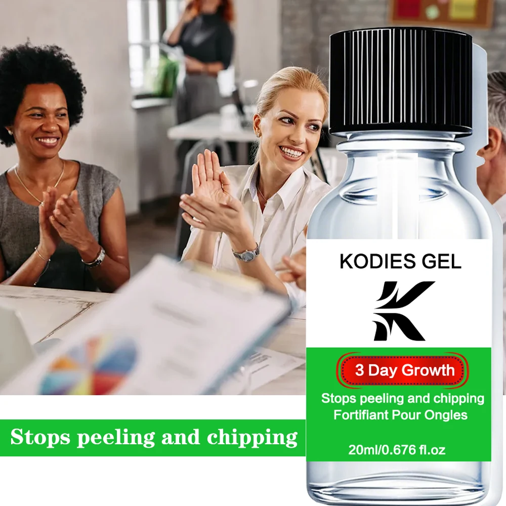 KODIES GEL Quick Dry Nail Strengthener 3 Day Nail Growth Polish Hardener Bright Oil for Repair Thin Soft Nails Care Serum 20ML