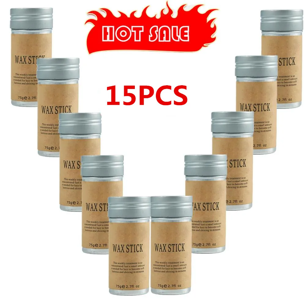 15pcs 75g Strong Hold Hair Wax Stick For Hair Styling Wig Knots Healer Gel Stick Thin Baby Hair Perfect Line