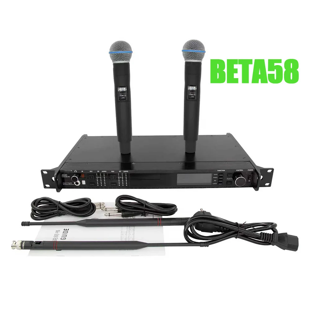 

High quality professional microphone 500/600Mhz condenser professional microphone 2 channel microphone suitable