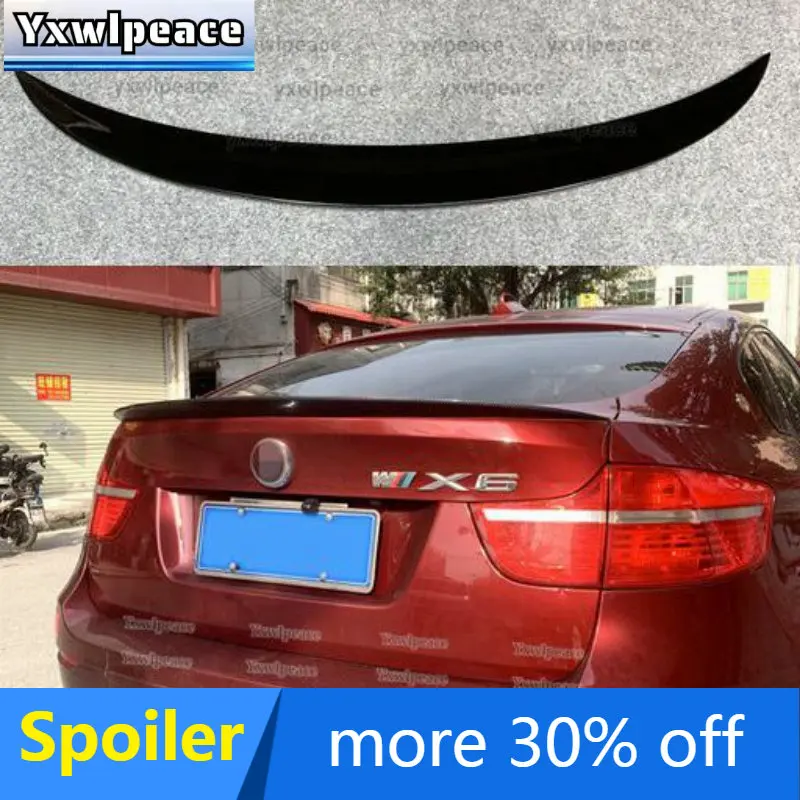 

For BMW X6 E71 Spoiler 2008 2009 2010 2011 2012 2013 2014 High Quality ABS Material Rear Trunk Lip Spoiler Car Styling