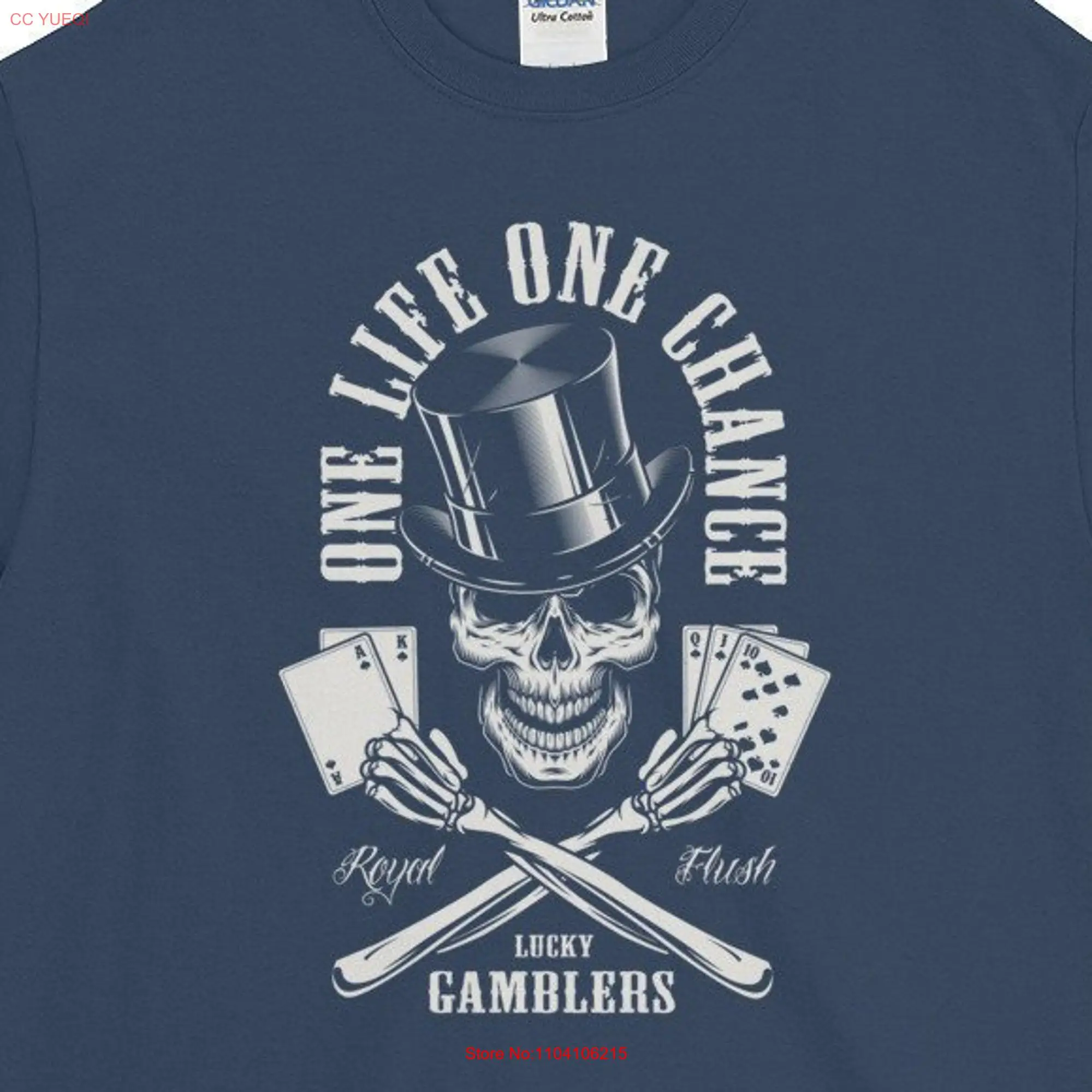 Poker Player Casino Slots Gamblers Gambling Black Jack Roulette Lucky Betting  T Shirt long or short sleeves