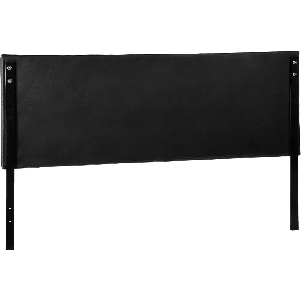 조절 가능한 높이의 인조 린넨 덮개를 씌운 터프트 헤드보드, 킹, 그레이