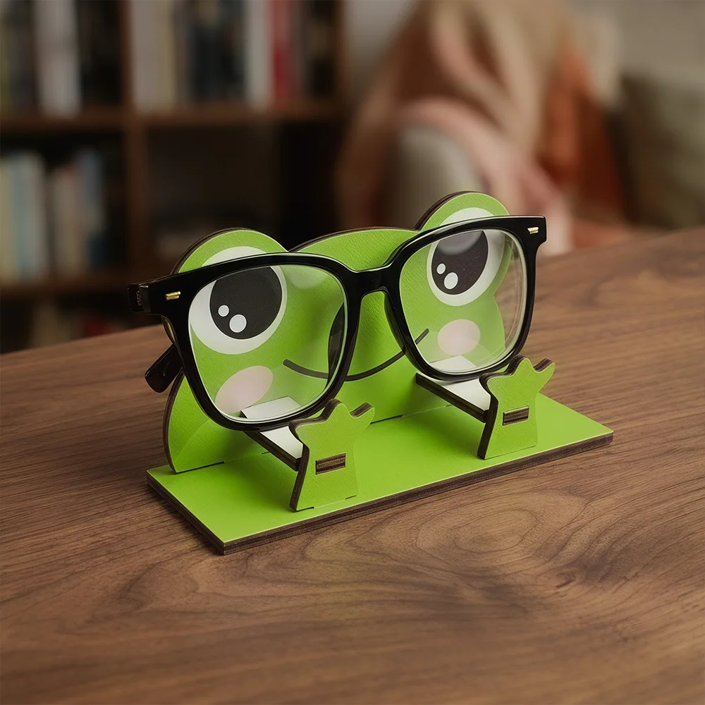 Cartoon Animal Sunglasses Holder Rack Wooden Eyeglass Display Stand Glasses Organizer for Bedroom Office Living Room Decor